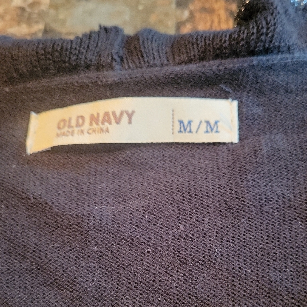 Old Navy Navy Ruffle Cardigan - Picture 2 of 3